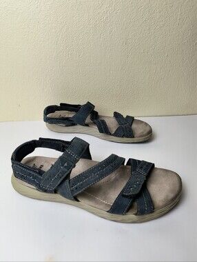 Earth Origins 10W Navy Blue Multi-Strap Sandals